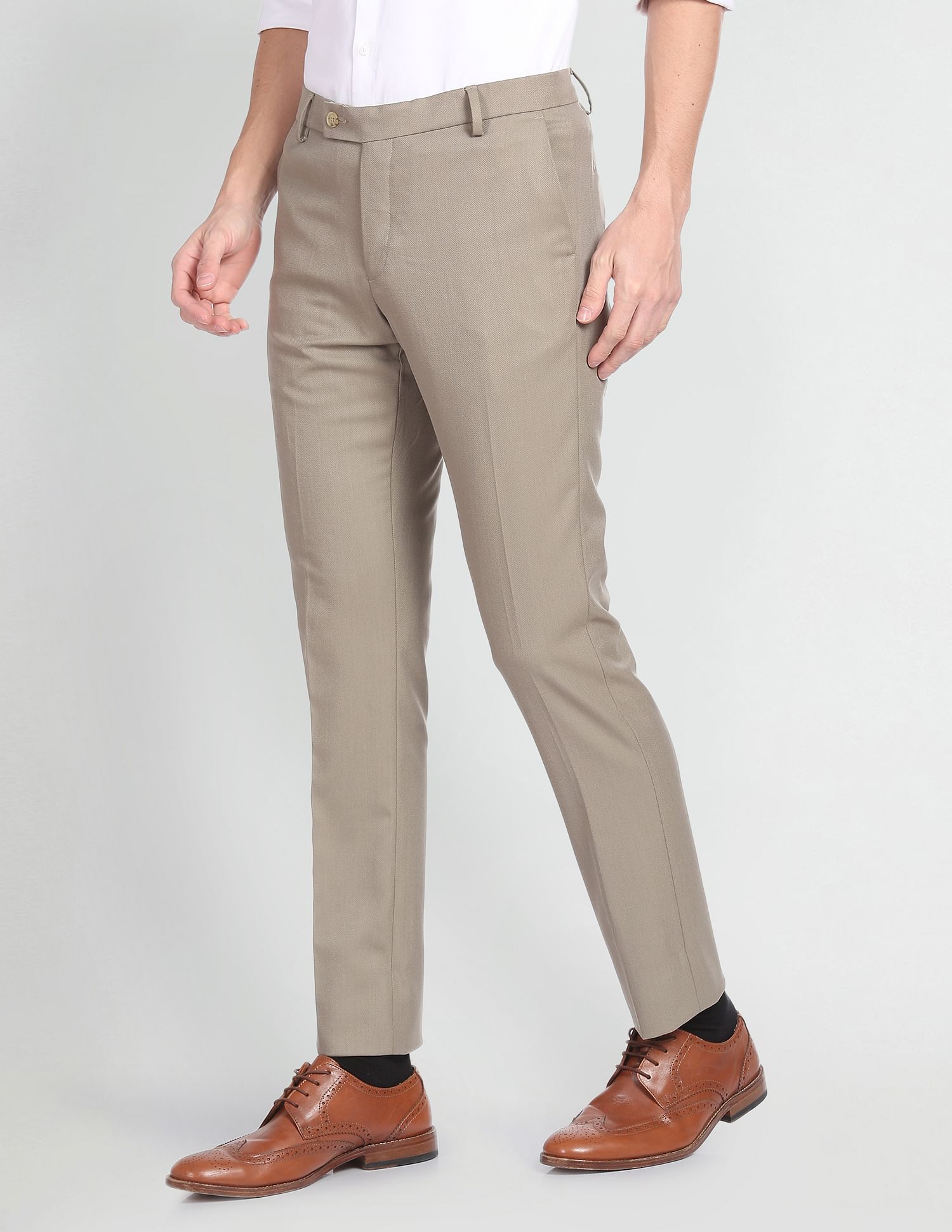Arrow Dobby Recycled Smart Flex Formal Trousers
