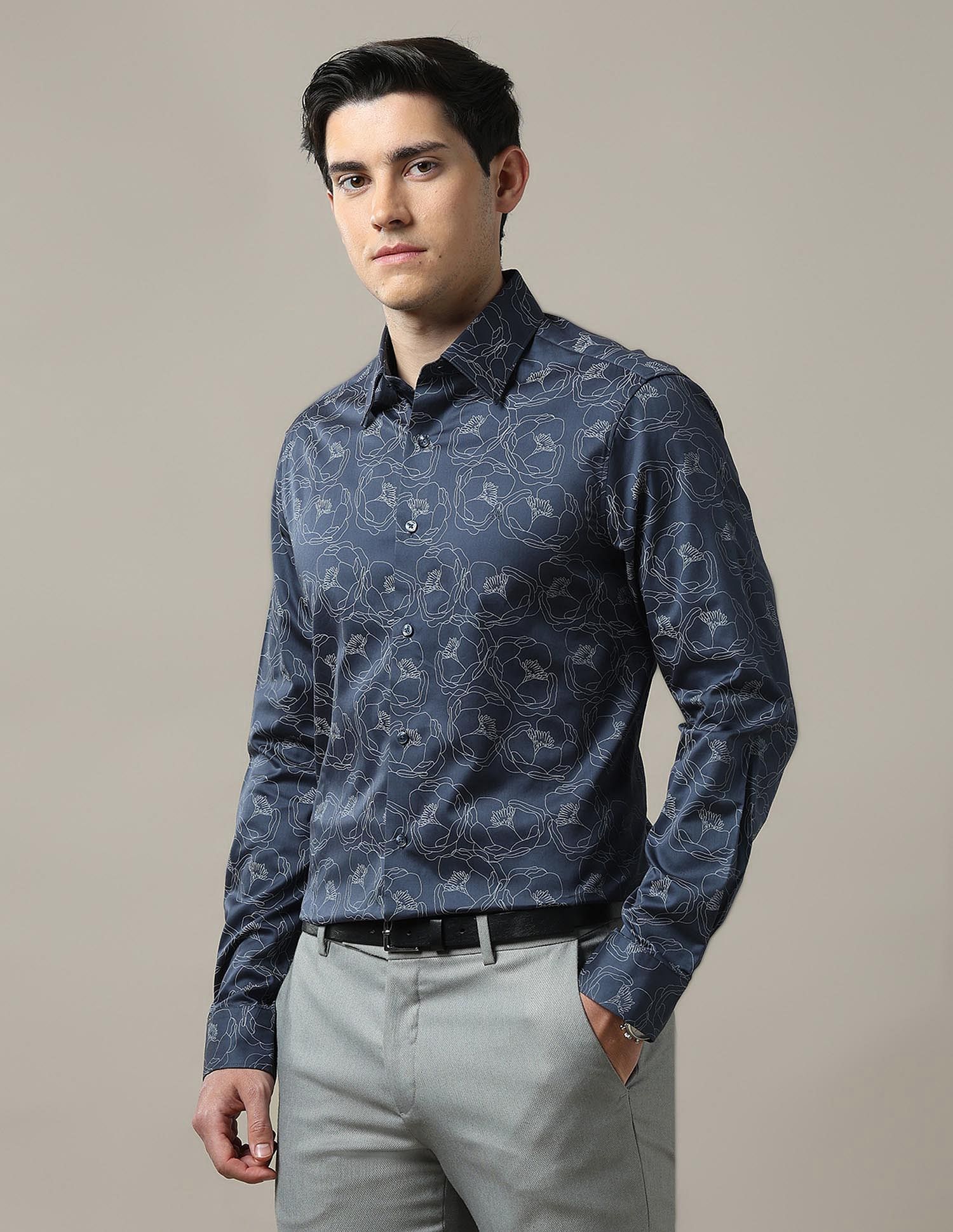 Arrow Floral Printed Cotton 1851 Shirt