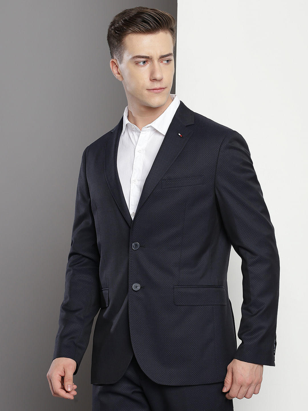 Tommy Hilfiger Patterned Dobby Blazer