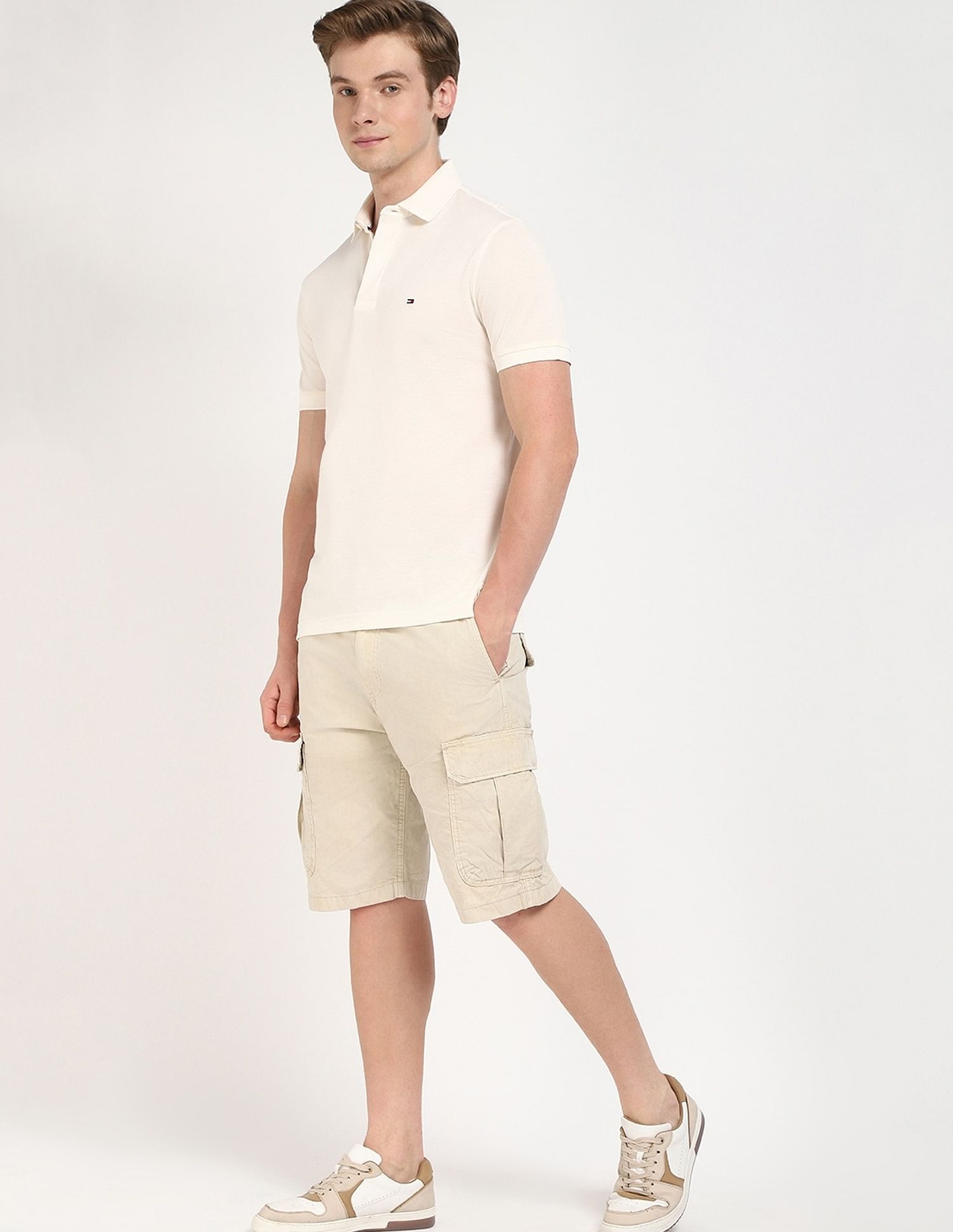 Tommy Hilfiger Solid Regular-Fit Cotton Polo Shirt