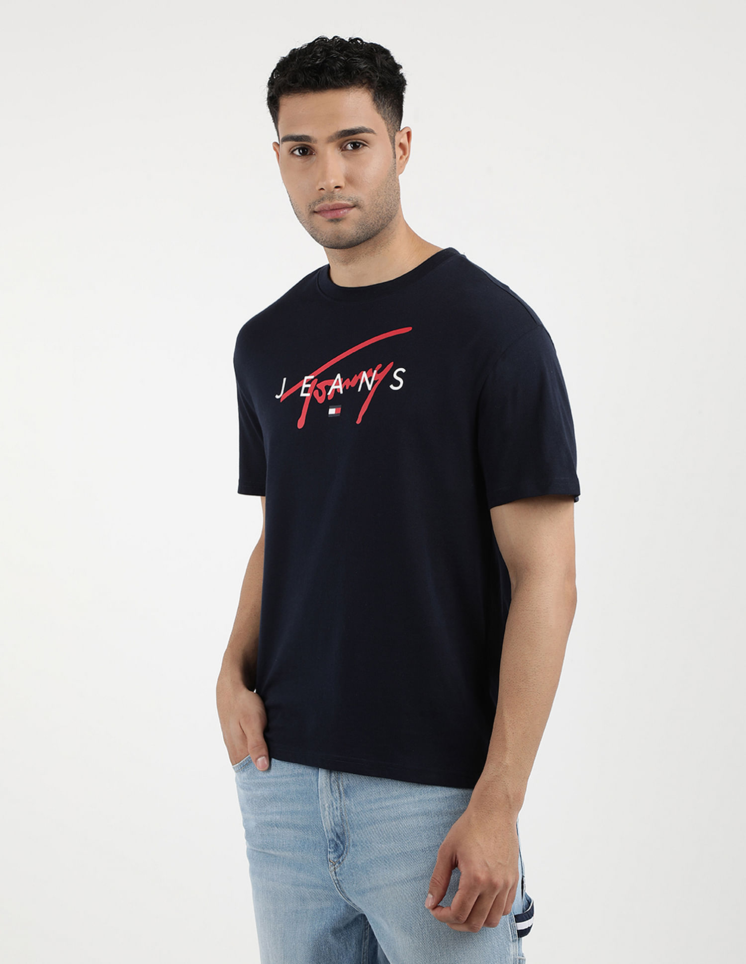 Tommy Hilfiger Graphic Signature Print Twist T-Shirt