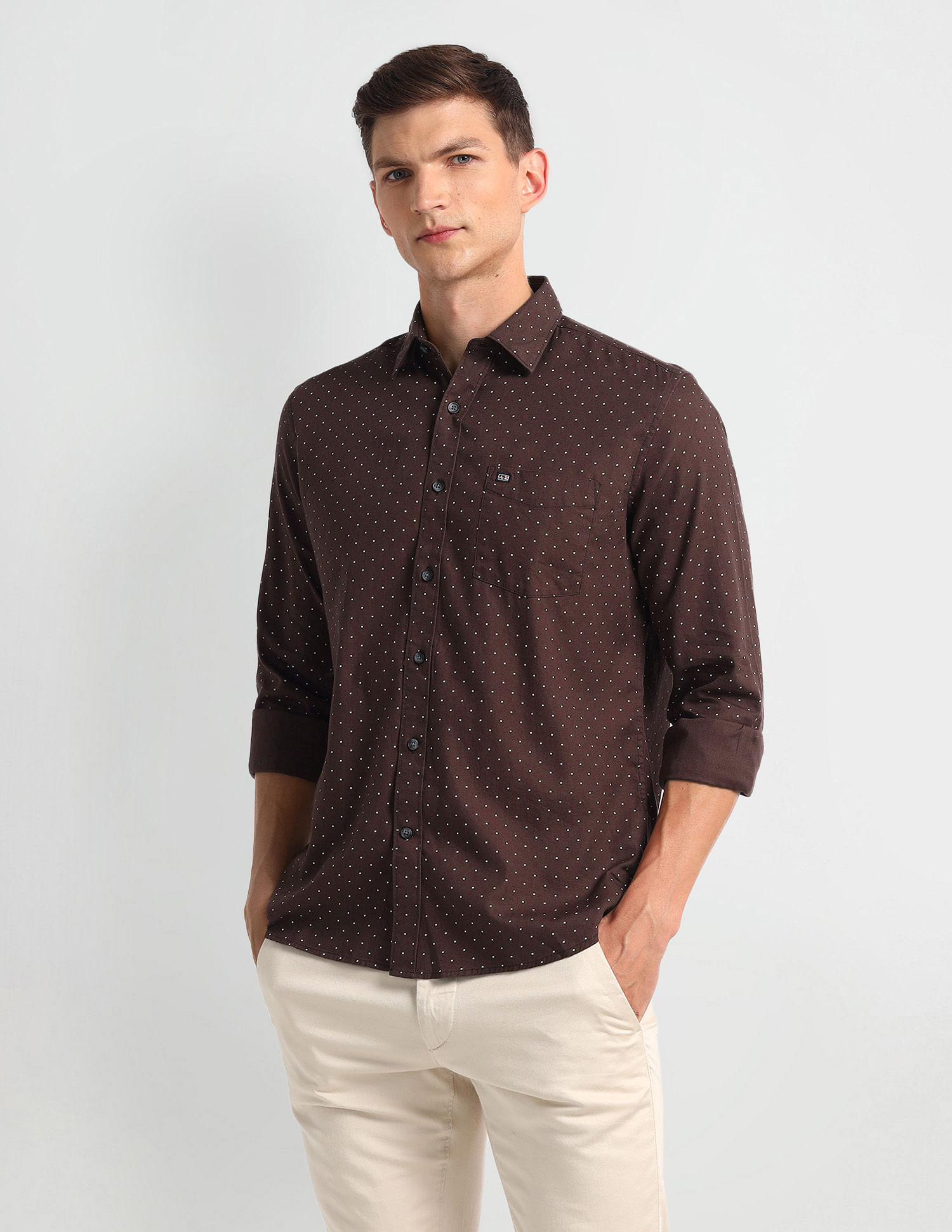 Arrow Sport Manhattan Slim Fit Dobby Shirt