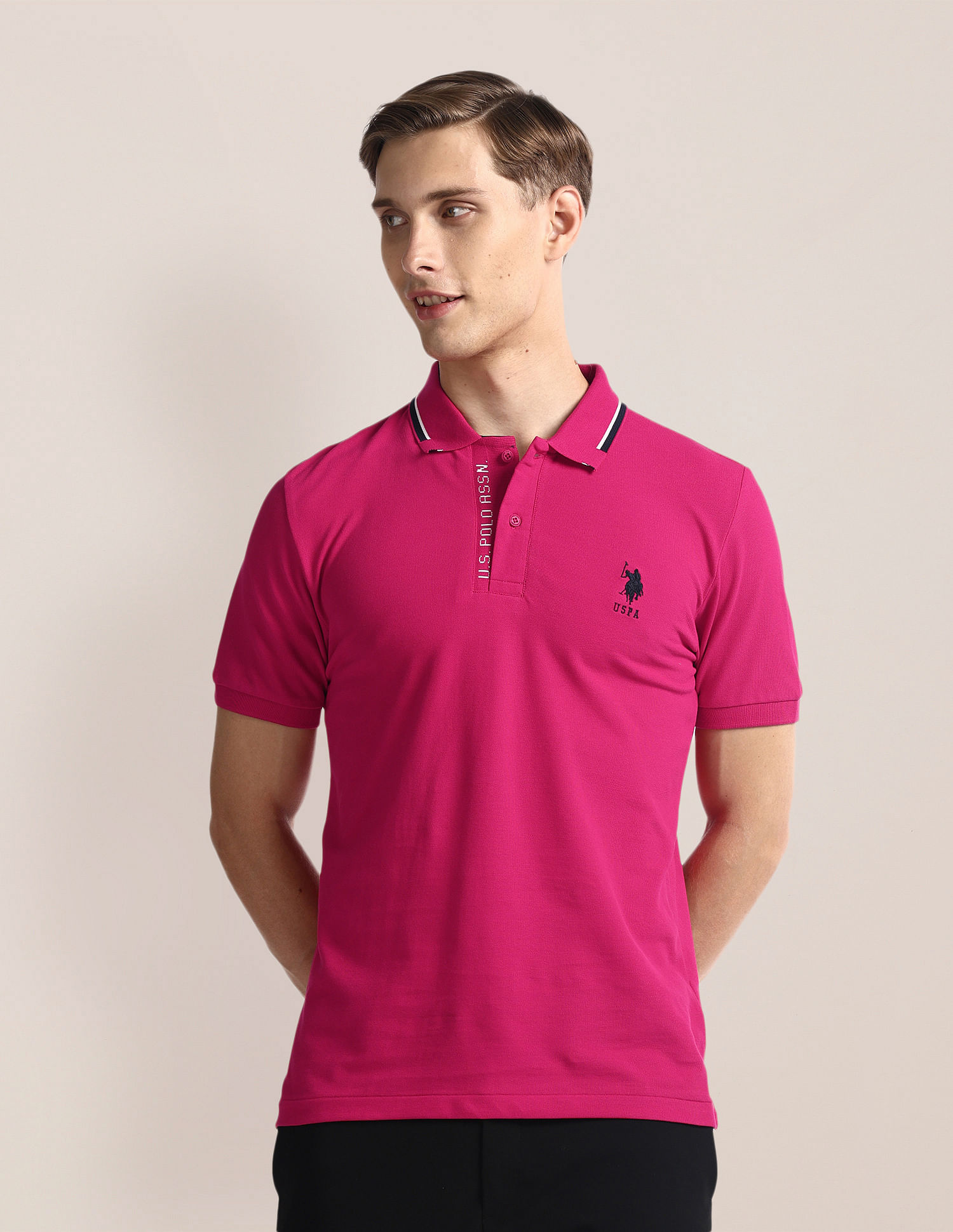 U.S. Polo Assn. Solid Slim Fit Polo Shirt