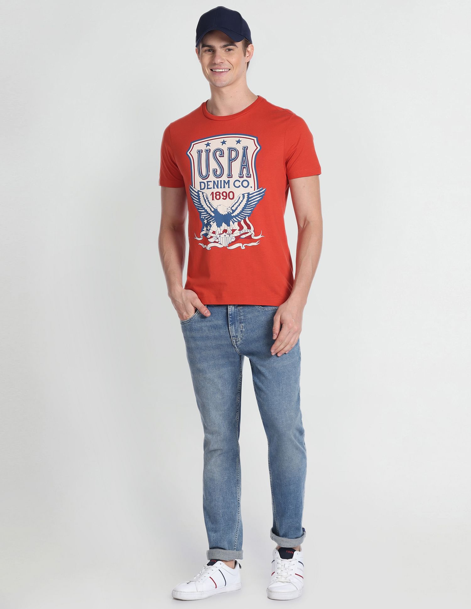 U.S. Polo Assn. Denim Co. Crew Neck Brand Print T-Shirt