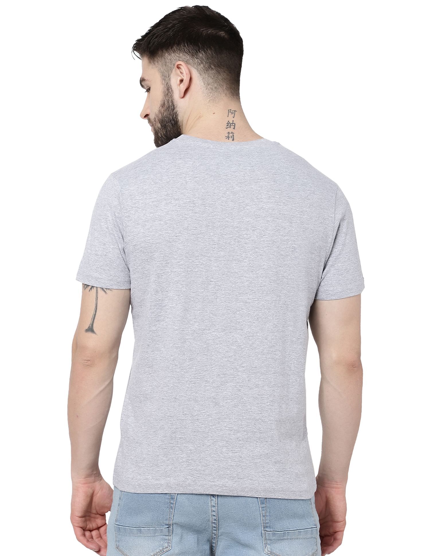 AD by Arvind Crew Neck Graphic Print T-Shirt