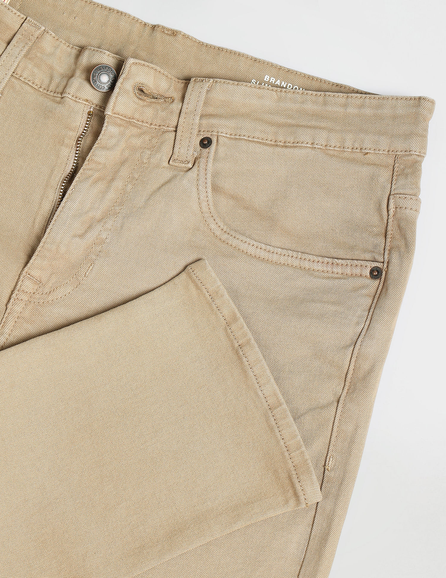 U.S. Polo Assn. Denim Co. Brandon Slim Tapered Brown Jeans