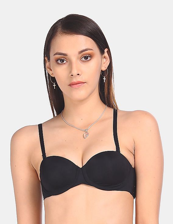 Buy Calvin Klein Underwear Women Black Lightly Lined Strapless Bra 