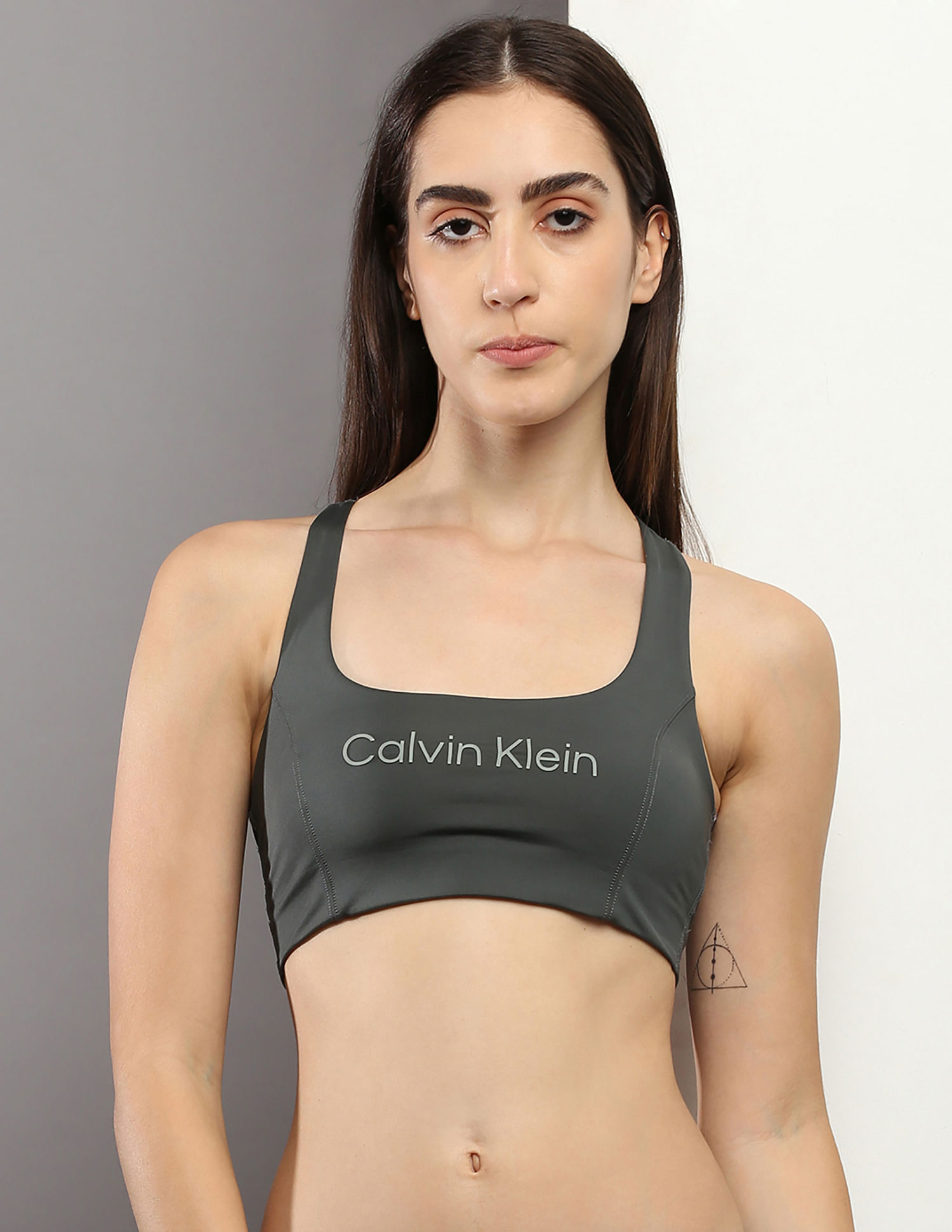 Buy Calvin Klein Underwear Medium Support Solid Sports Bra 