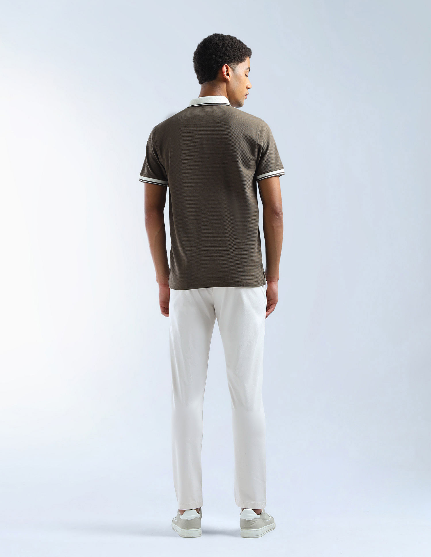 Flying Machine Mid Rise Slash Slim Tapered Fit Trousers