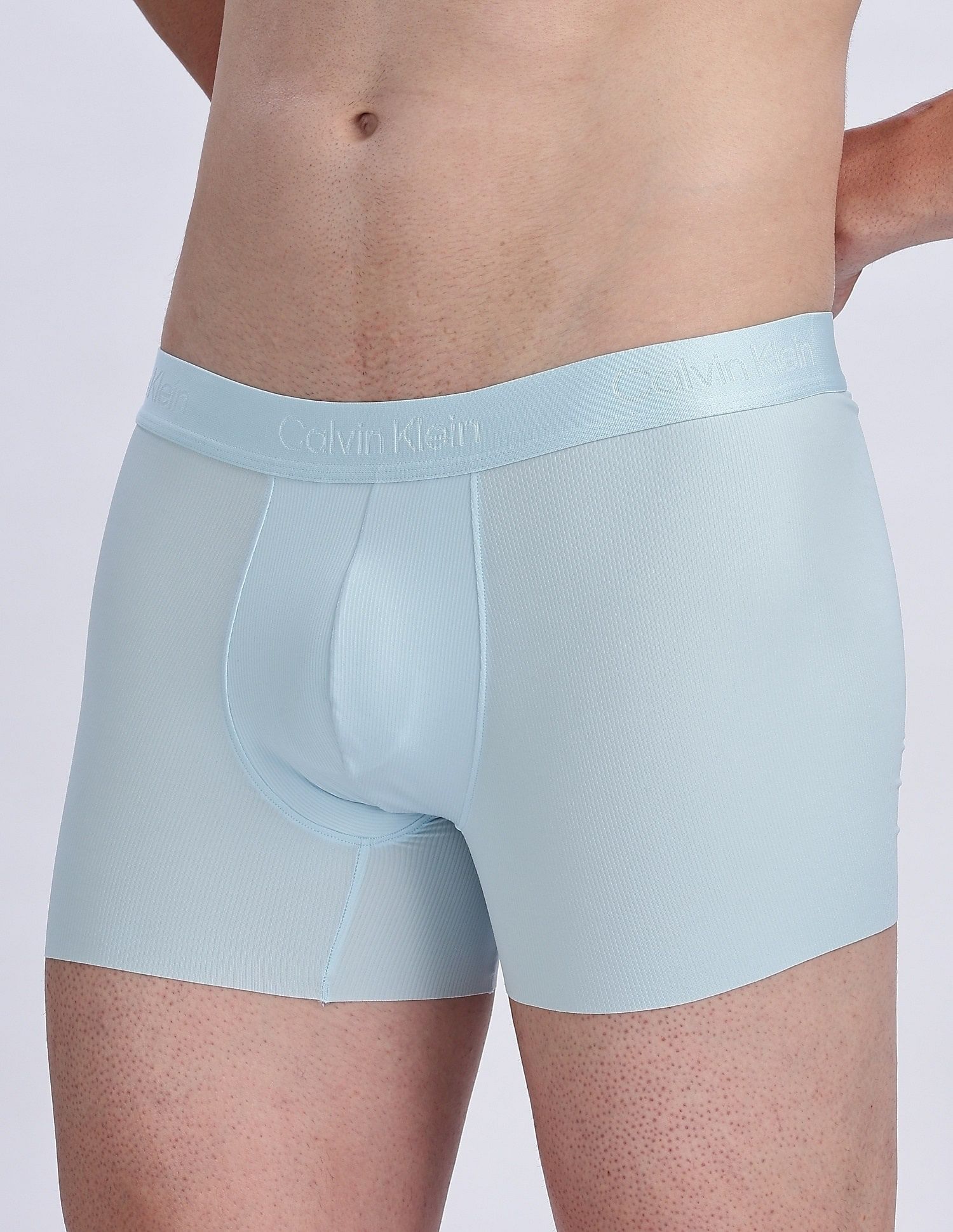 Calvin Klein Underwear Low Rise Solid Blue Trunks