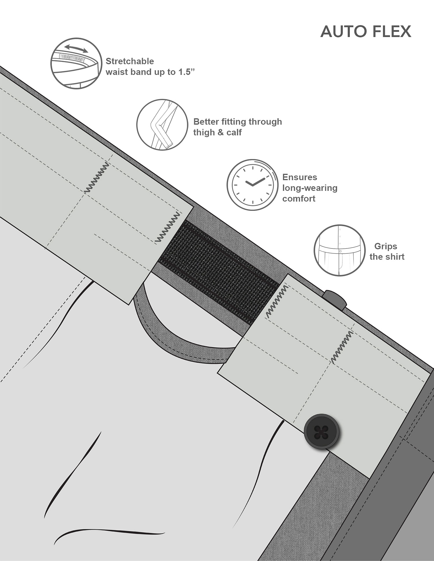 Arrow Autoflex Hudson Slim Trousers