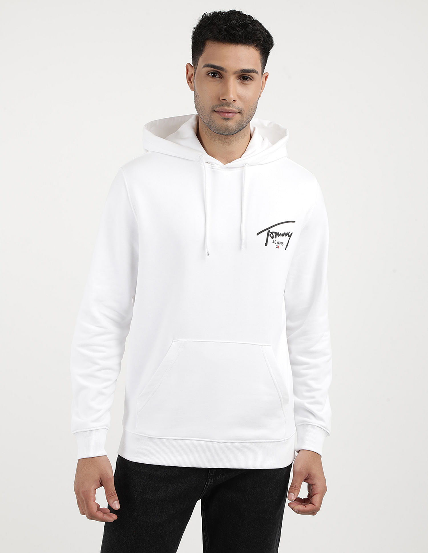Tommy Hilfiger Graphic Signature Print Hood Sweatshirt