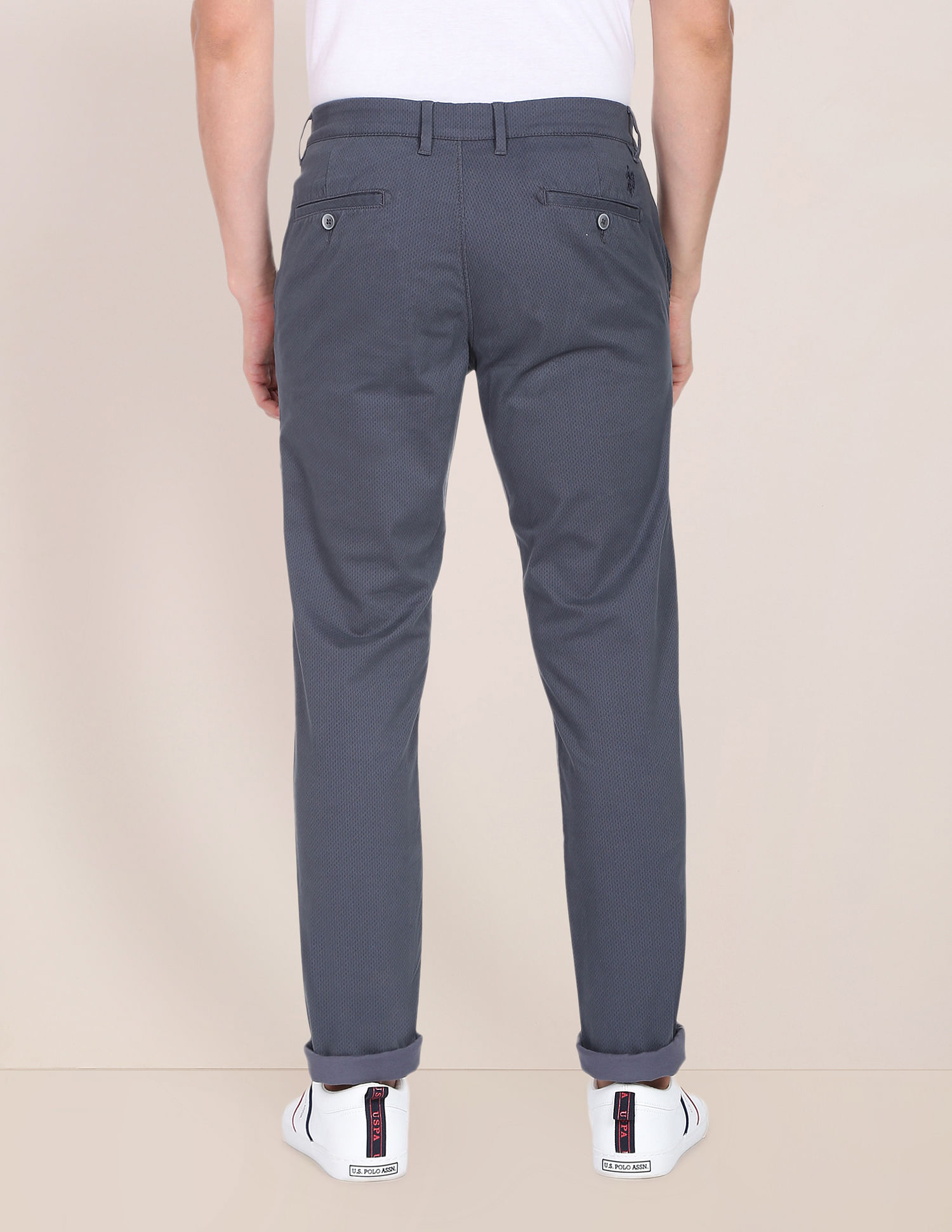 U.S. Polo Assn. Mid Rise Flat Front Casual Trousers