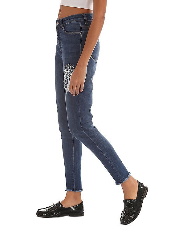 Flying Machine Women Embellished Skinny Jeans