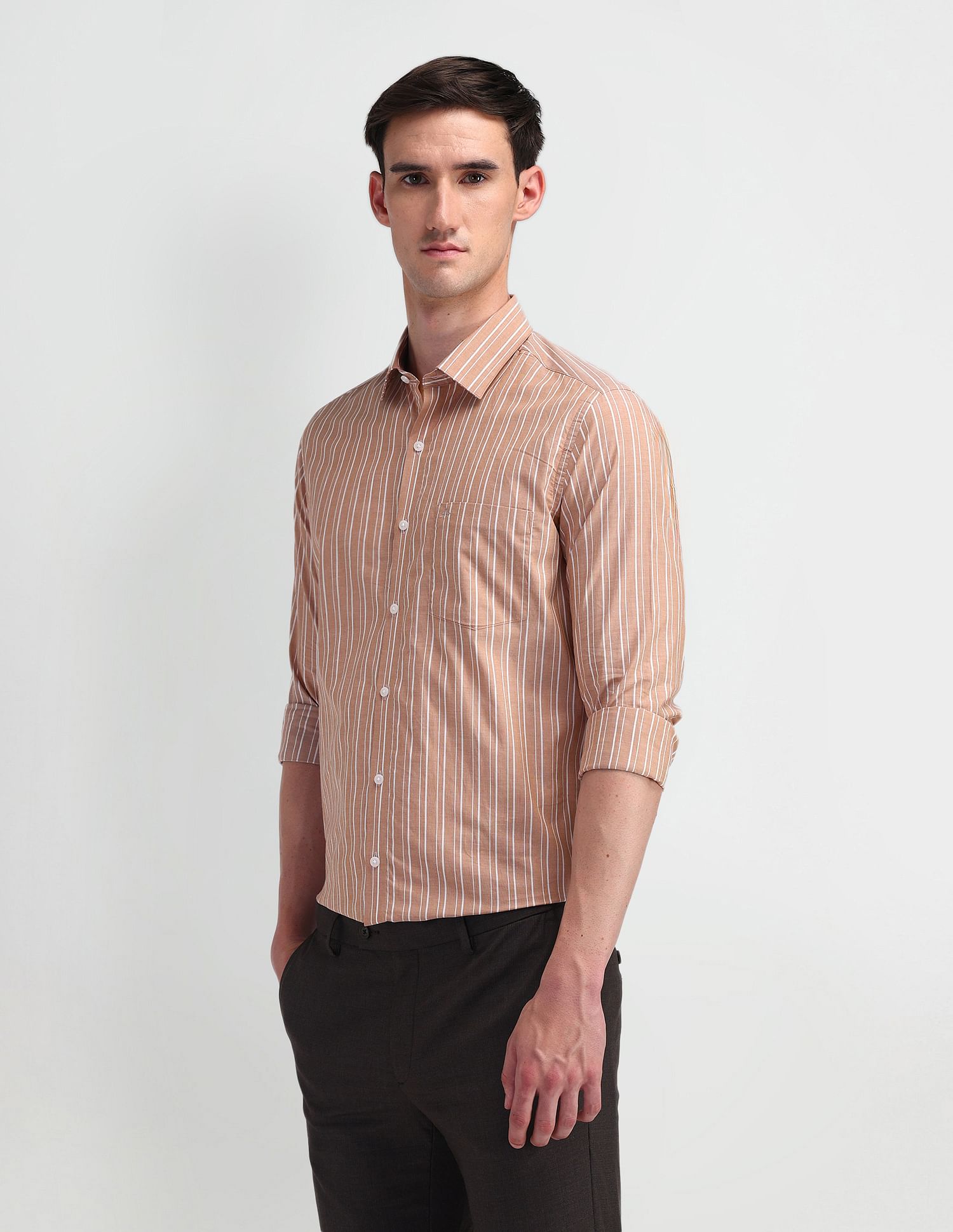 Arrow Manhattan Slim Fit Cotton Shirt