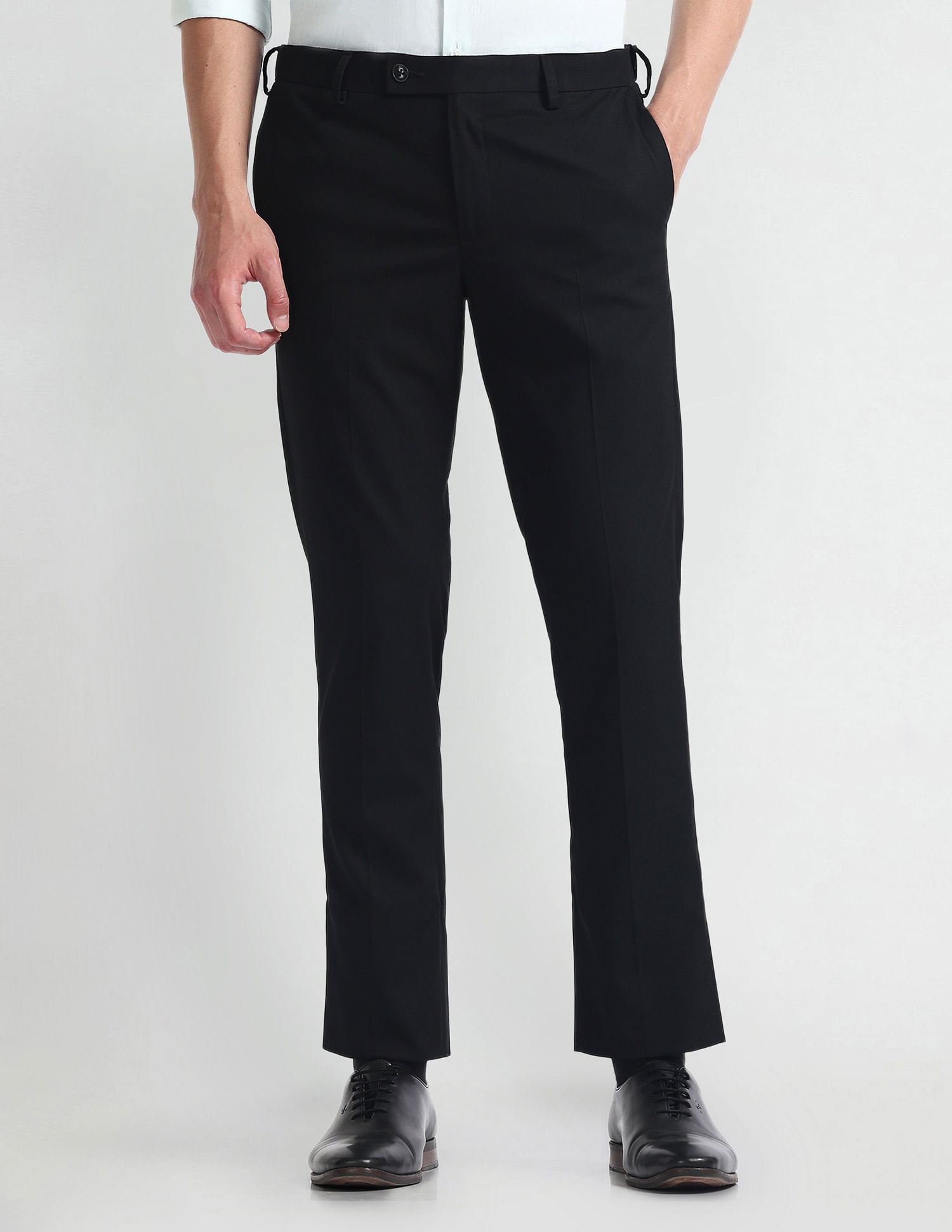 Arrow Slim Fit Mid Rise Trousers