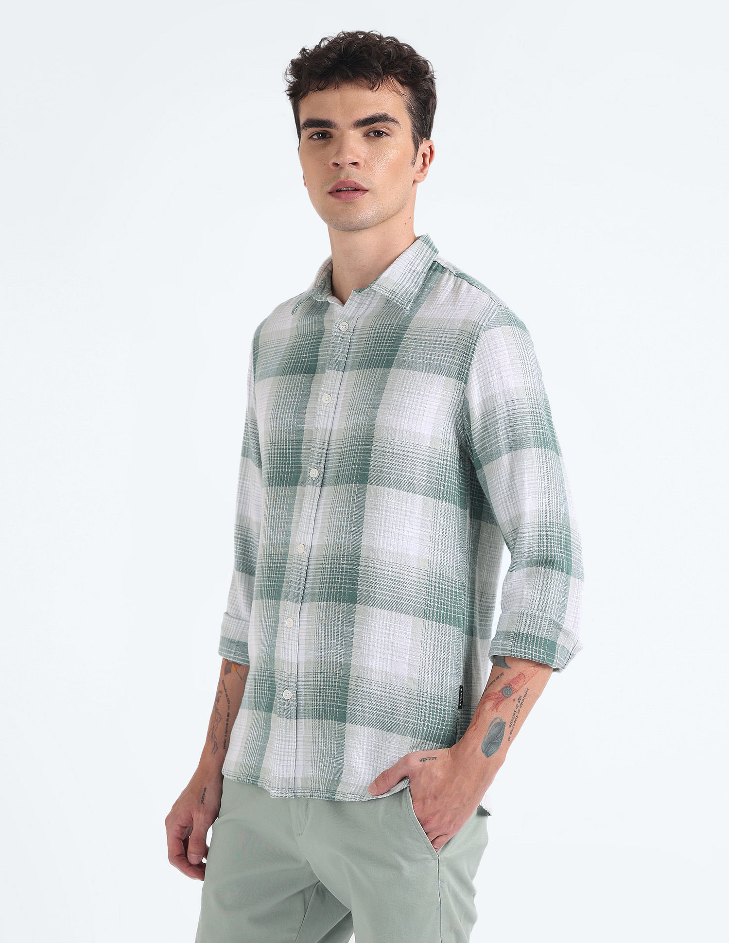 Flying Machine Dupplin Check Slim Shirt
