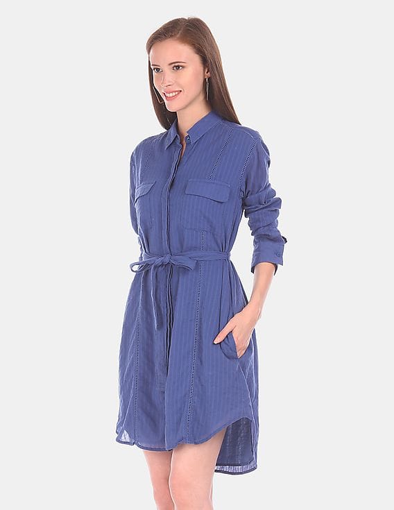 gap blue and white striped dress Dark Blue, Black & Gold Paisley Necktie