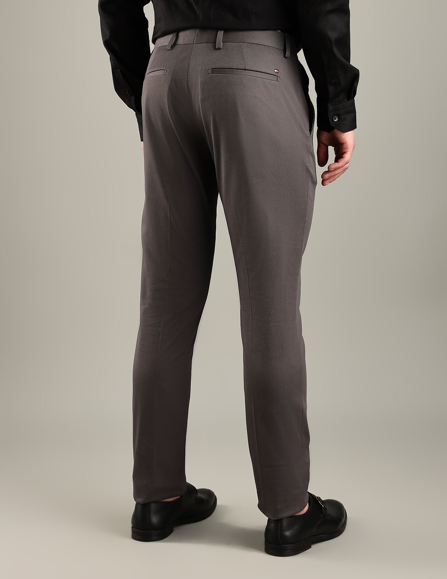 Tommy Hilfiger Regular-Fit Striped Mid Rise Trouser