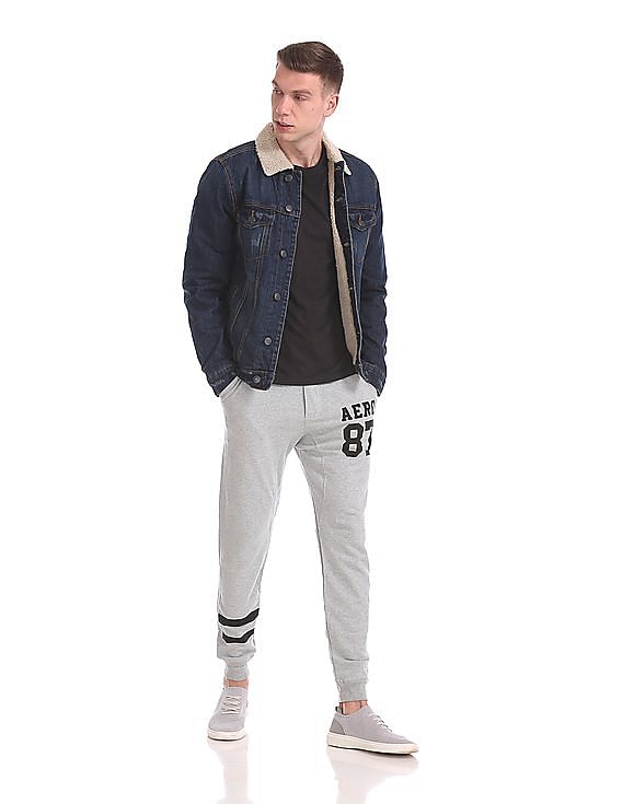 Aeropostale Sherpa Lined Denim Trucker Jacket