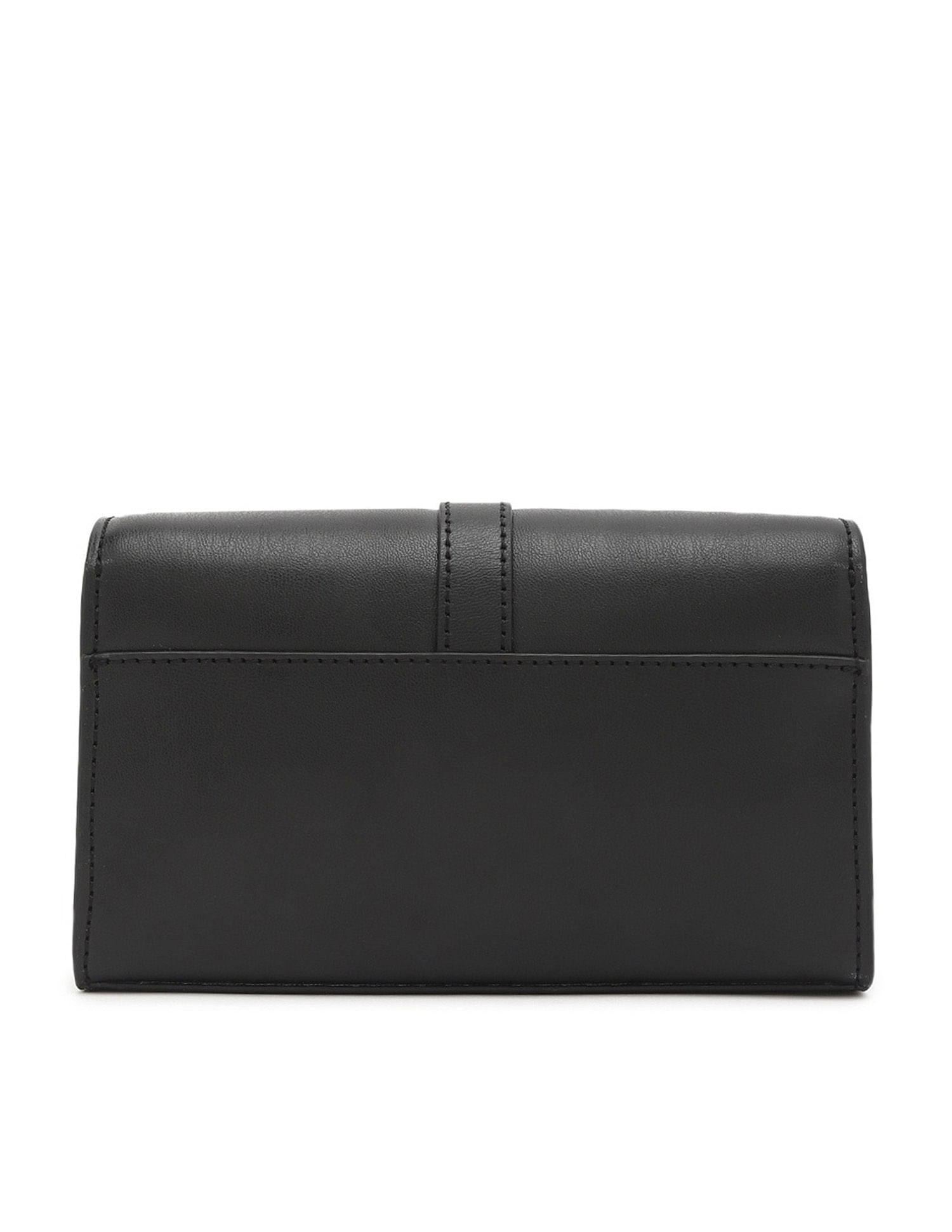 Tommy Hilfiger Solid Black Pu Sling Bag
