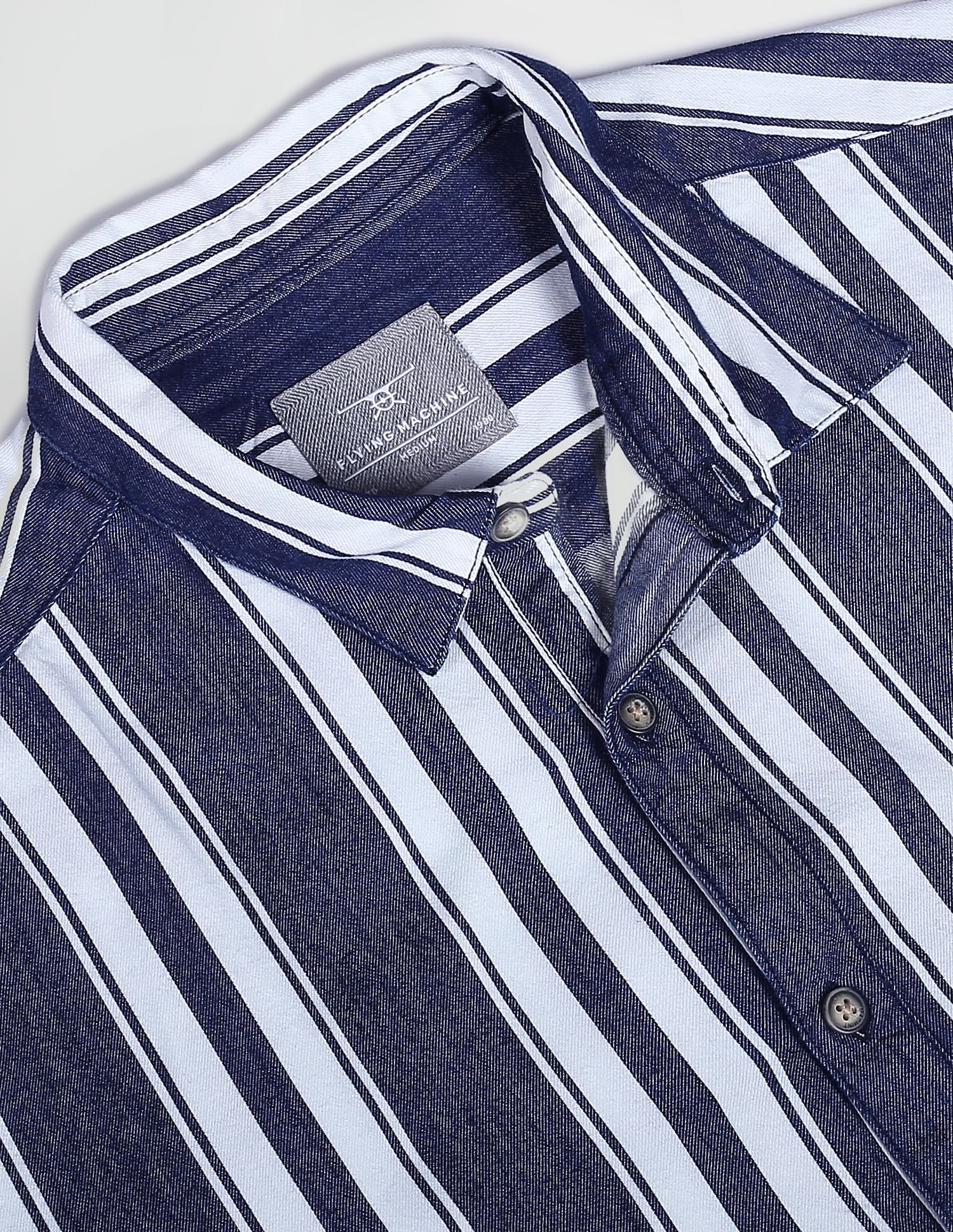 Flying Machine Vertical Stripe Twill Shirt
