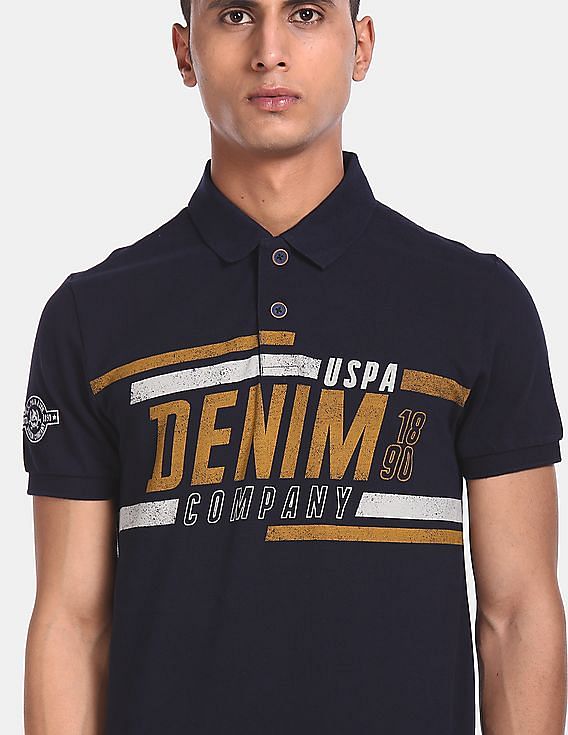 U.S. Polo Assn. Cotton Brand Print Polo Shirt