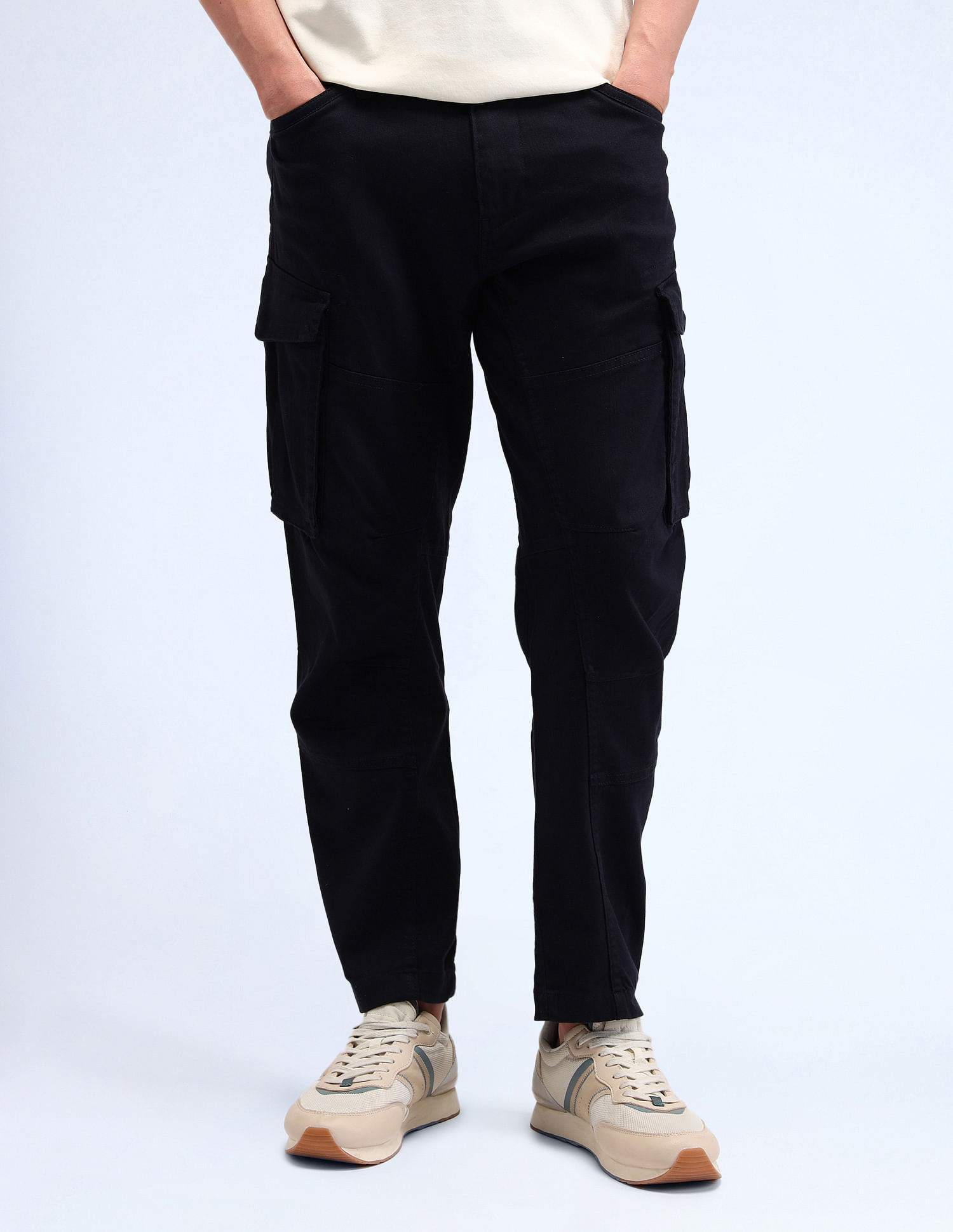 Flying Machine Relaxed Fit Solid Trousers
