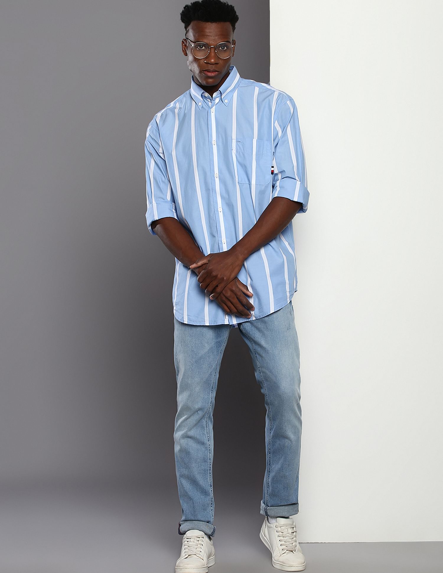 Buy Tommy Hilfiger Sail Stripe Oversized Shirt NNNOW