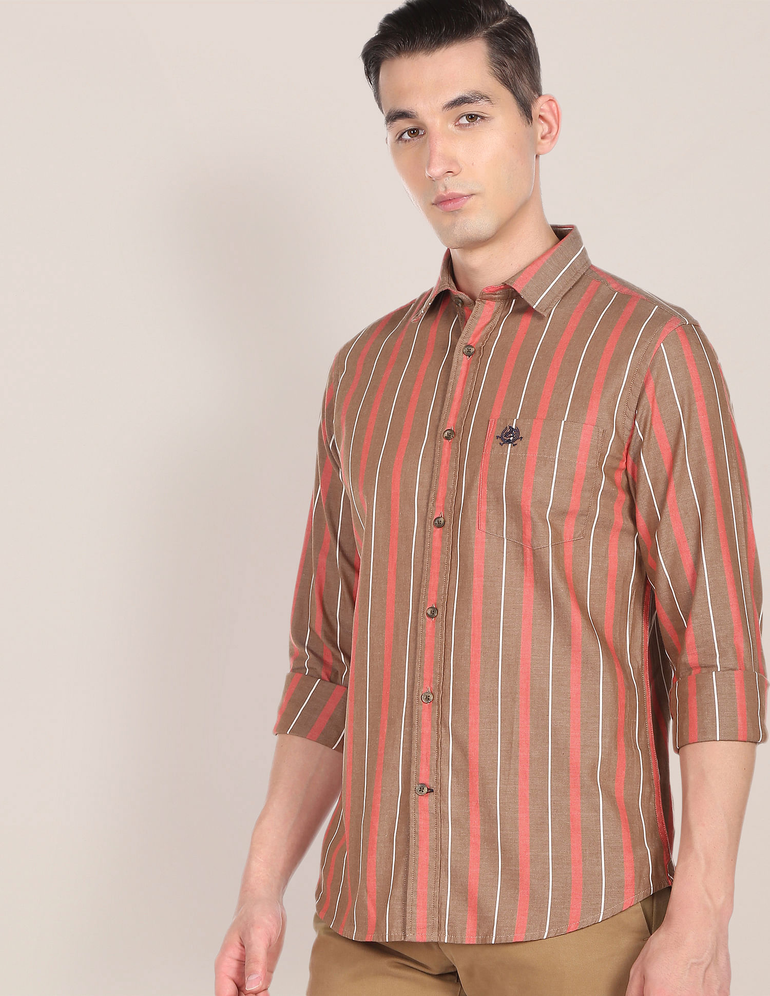 U.S. Polo Assn. Vertical Stripe Premium Cotton Casual Shirt