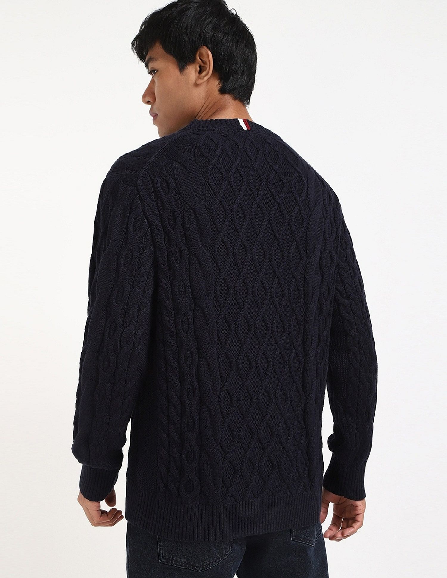Tommy Hilfiger Aop Relaxed-Fit Cotton Sweater