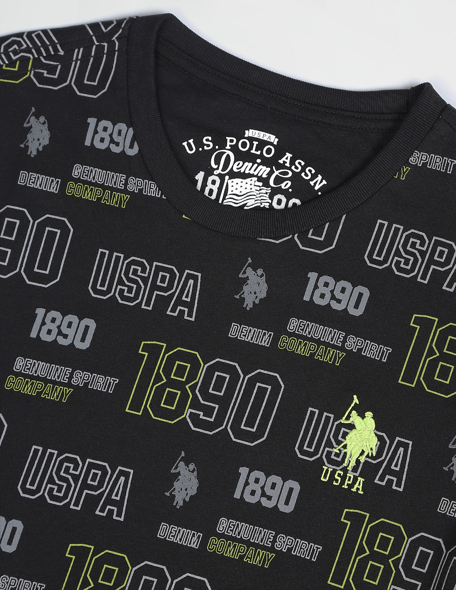 Buy U.S. Polo Assn. Denim Co. Iconic All Over Brand Print T-Shirt - NNNOW .com