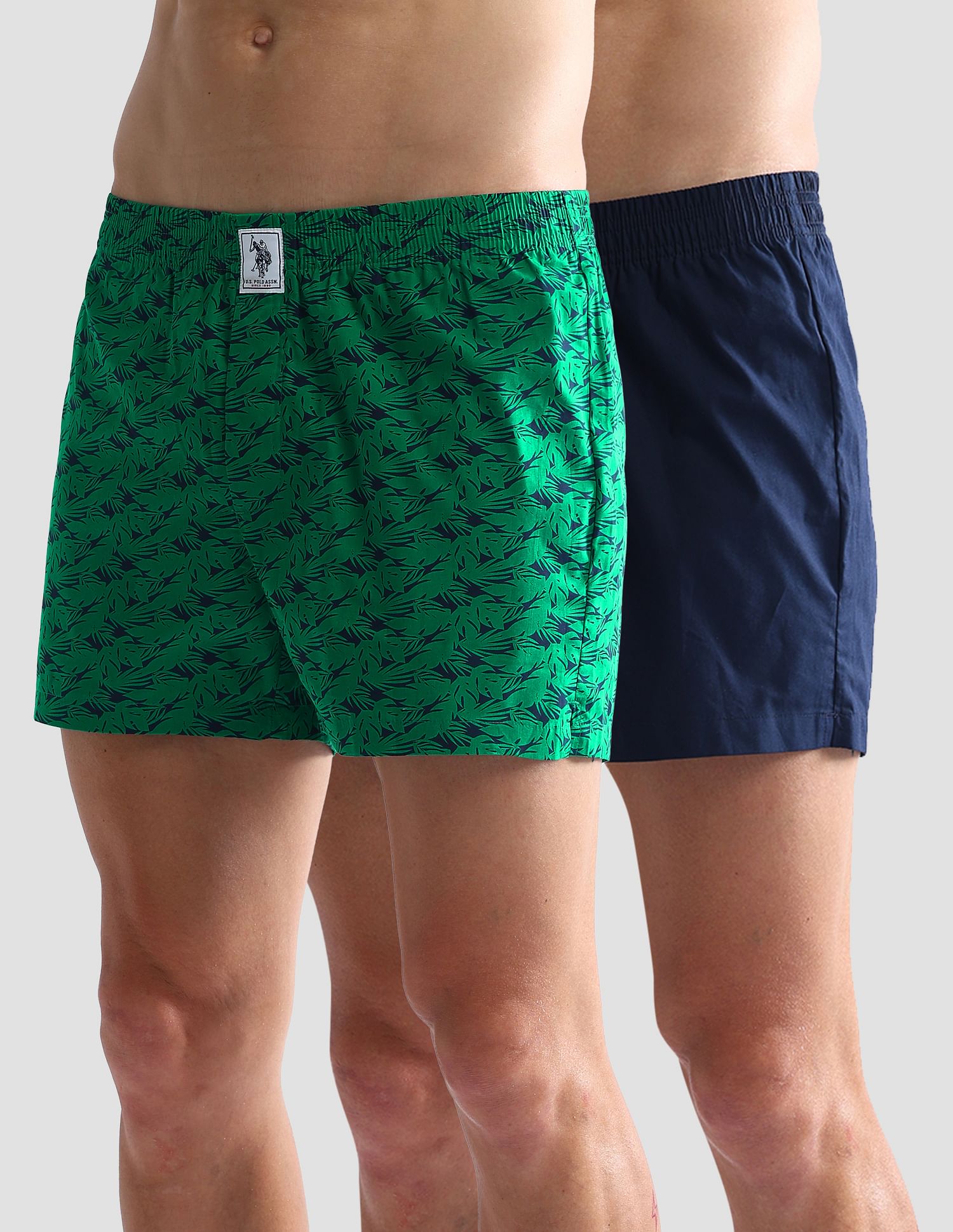 USPA Innerwear Mid Rise Soft Cotton OEX02 Boxers - Pack Of 2