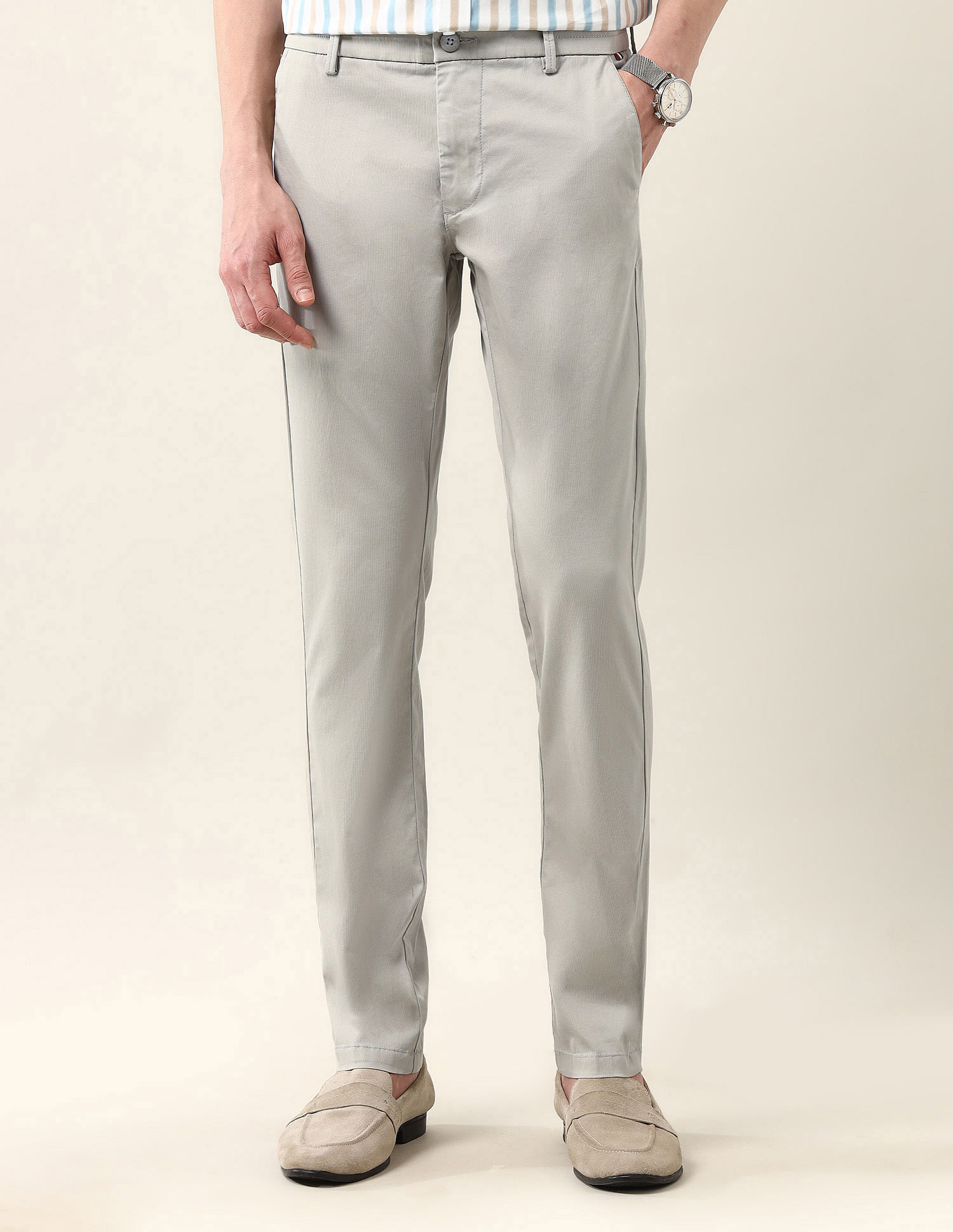 Arrow Sport Slim Fit Dobby Air Soft Trousers