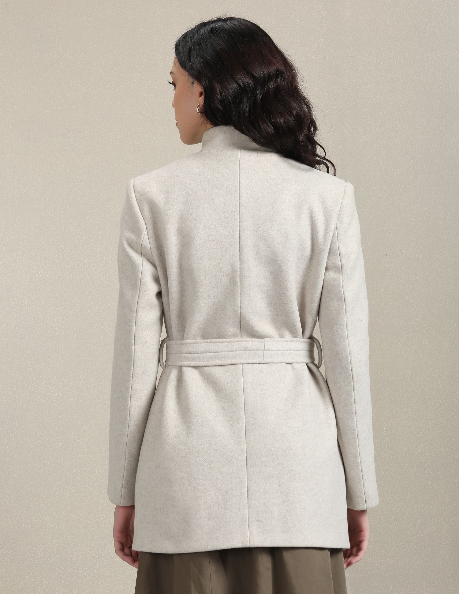 U.S. Polo Assn. Women Stand Collar Heathered Jacket