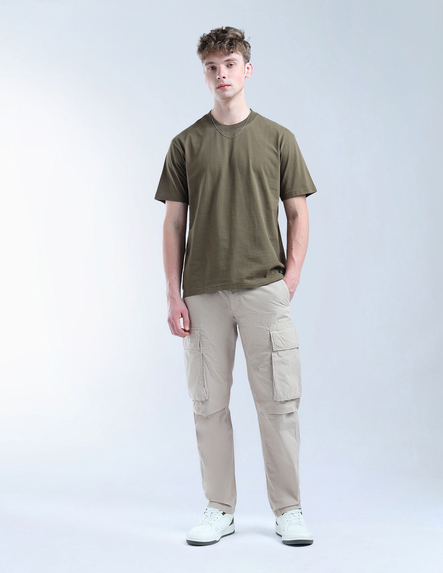 Flying Machine Digitopia Solid Relaxed Fit T-Shirt