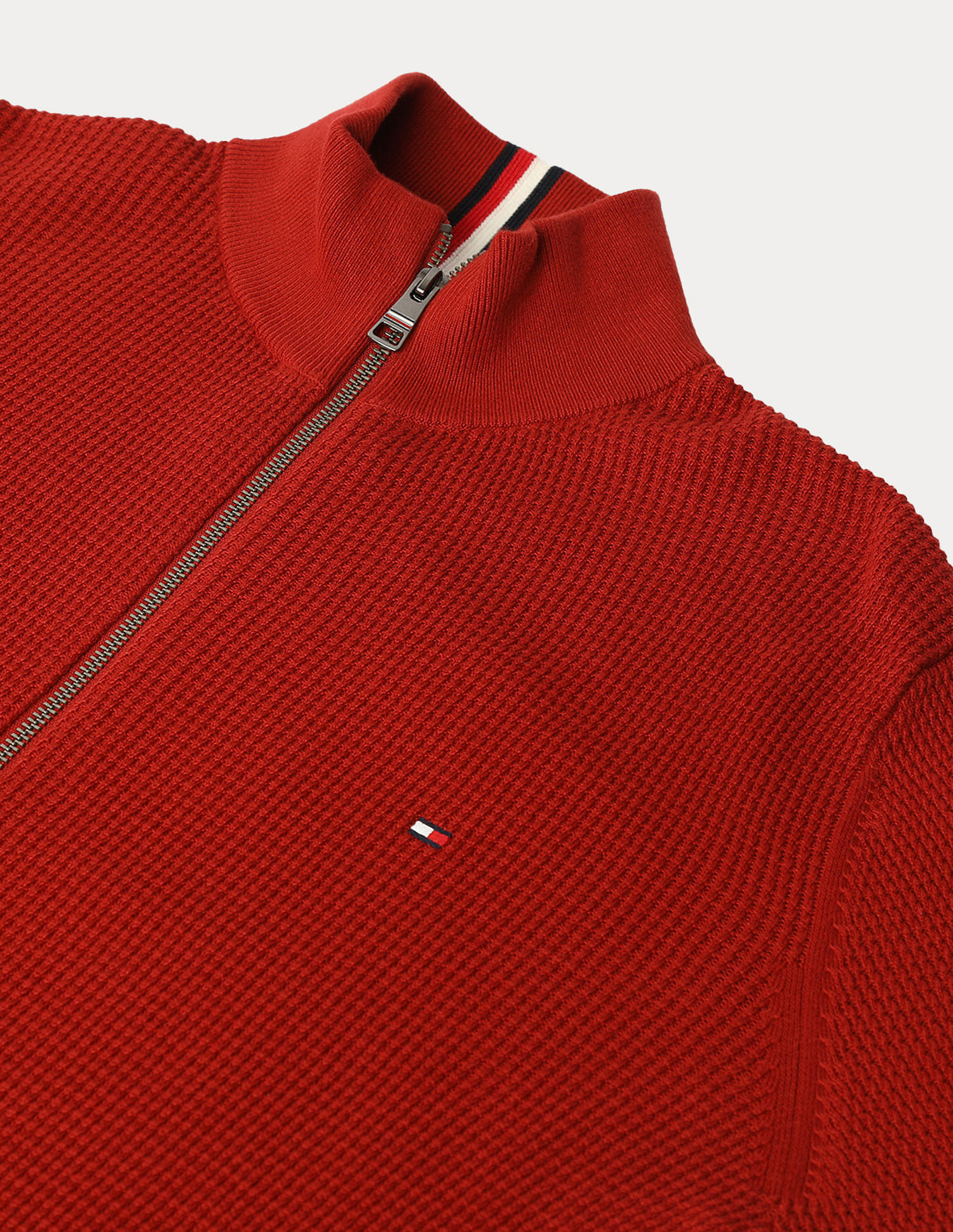 Tommy Hilfiger Organic Cotton Zip Up Sweater