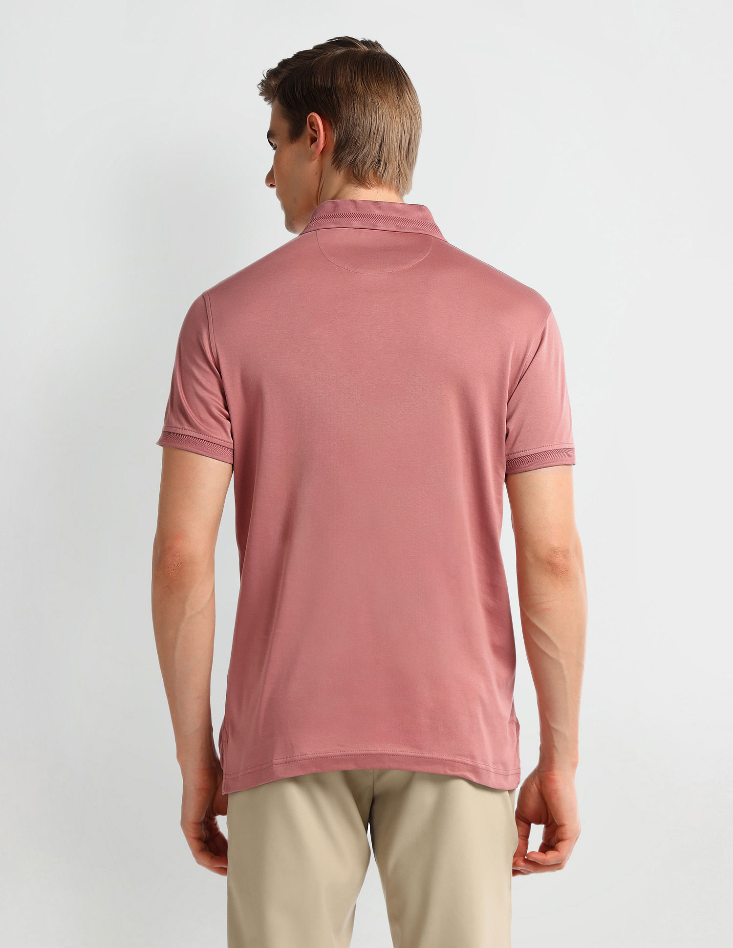 Arrow Solid Cotton Polo Shirt