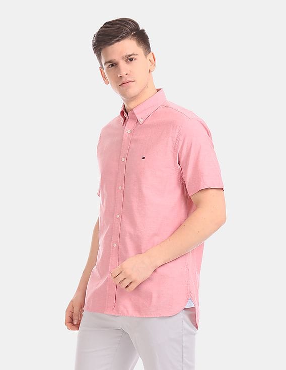 Short Sleeve Oxford Casual Shirt 