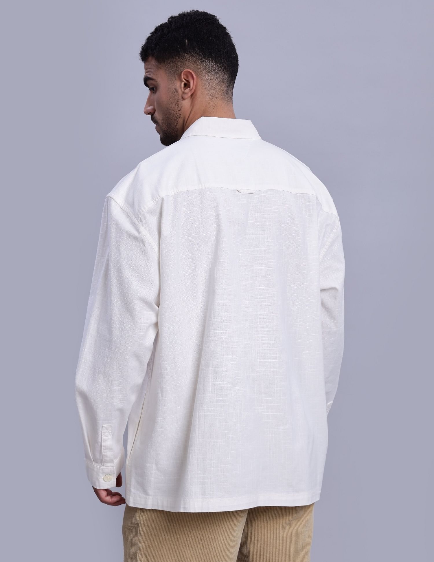 Tommy Hilfiger Solid Oversized-Fit Woven Shirts