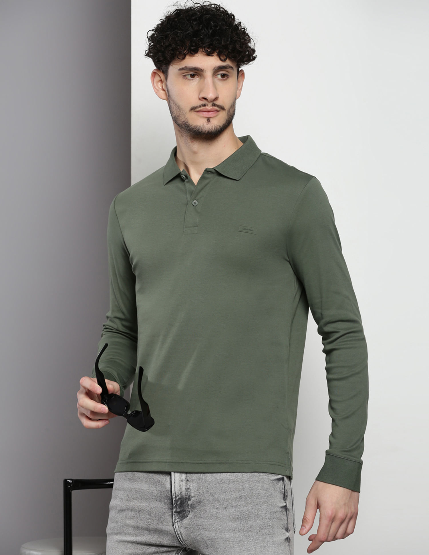 Buy Calvin Klein Smooth Cotton Slim Polo Shirt