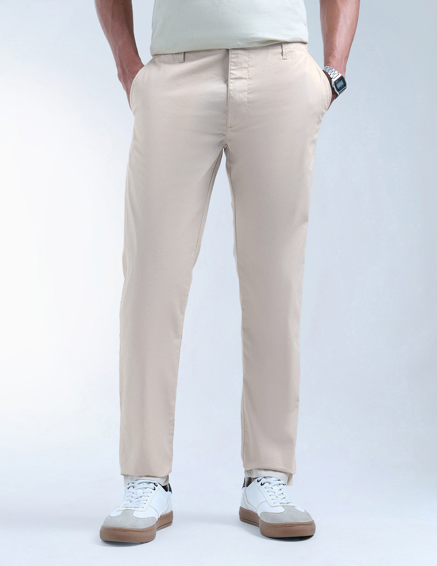 Flying Machine F-Jango Straight Fit Dobby Trousers