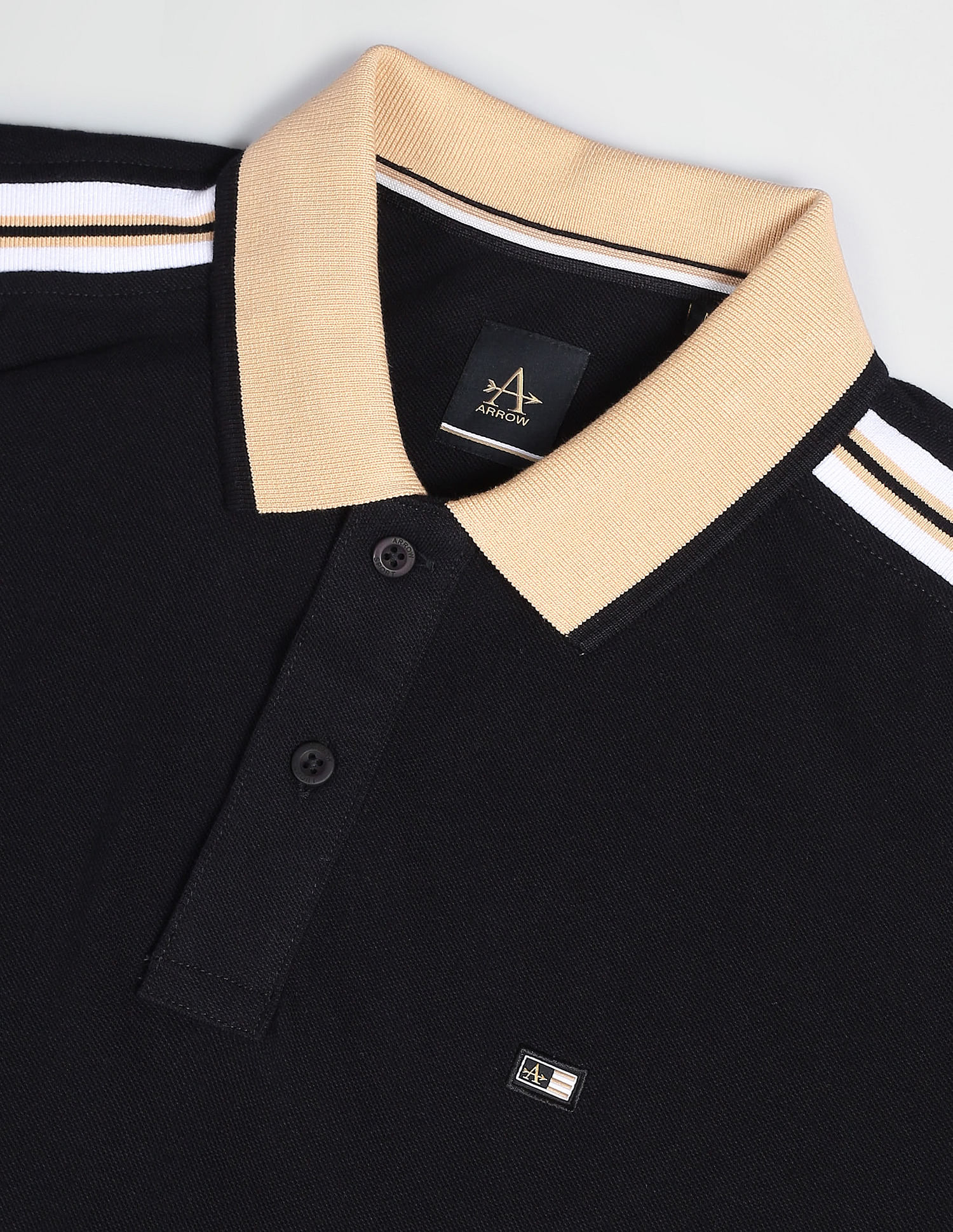 Arrow Solid Compact Cotton Polo Shirt