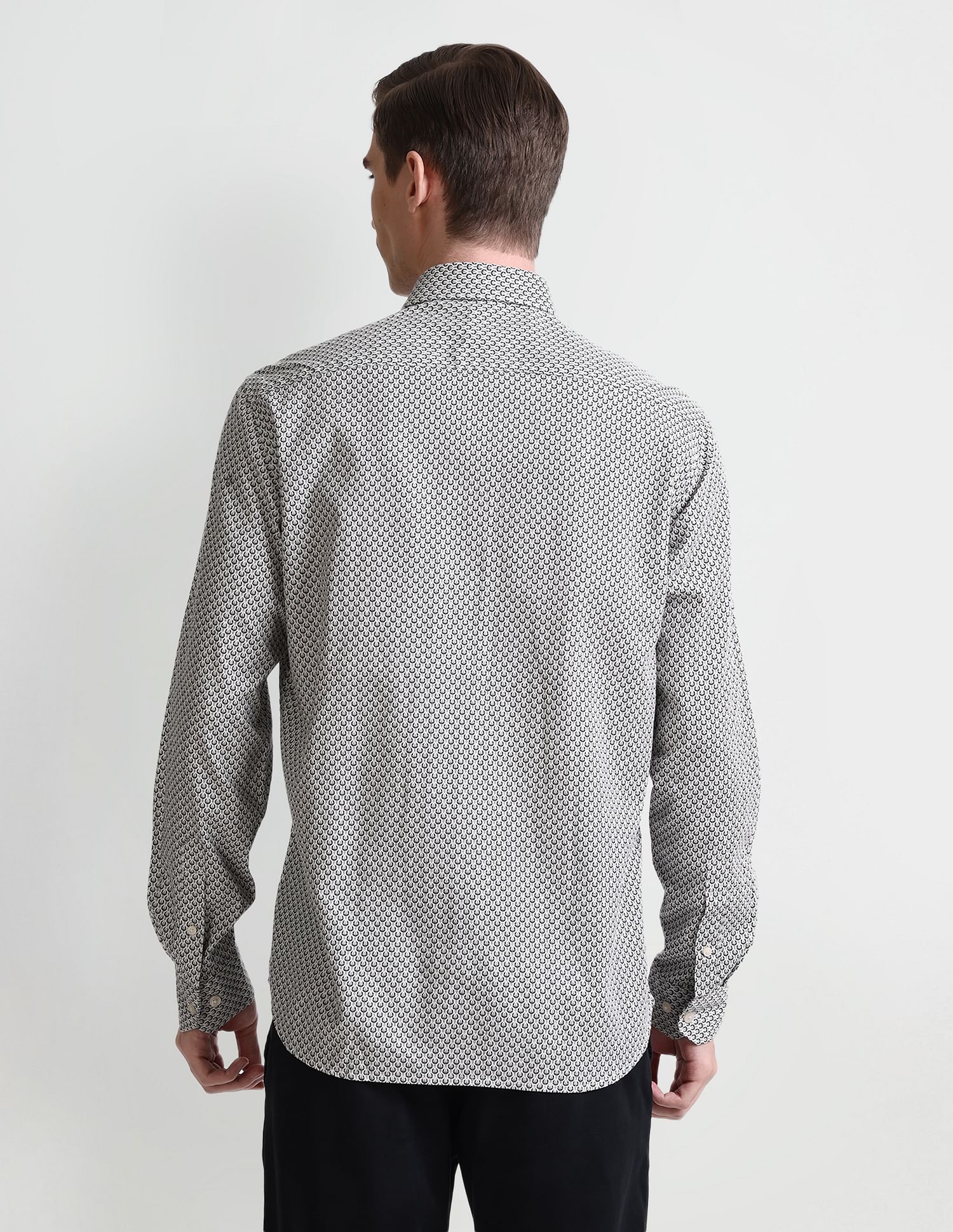 Arrow Sport Point Collar Floral Print Shirt