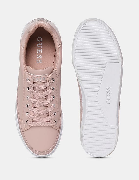 Pink Guess Sneaker White Sale Pink Guess Trainers On Sale