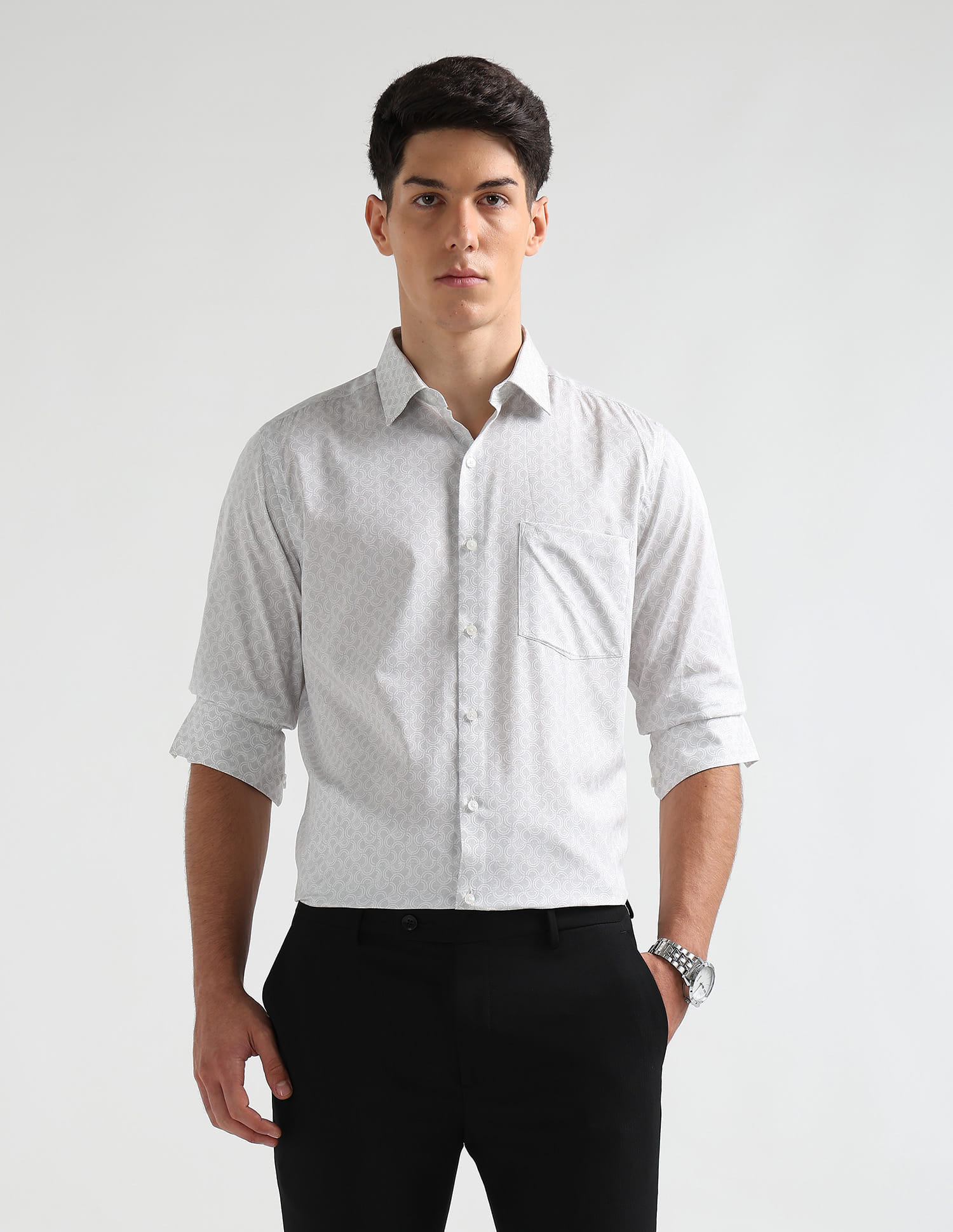 Buy Arrow All Over Printed Liberty Classic Fit Shirt - NNNOW.com