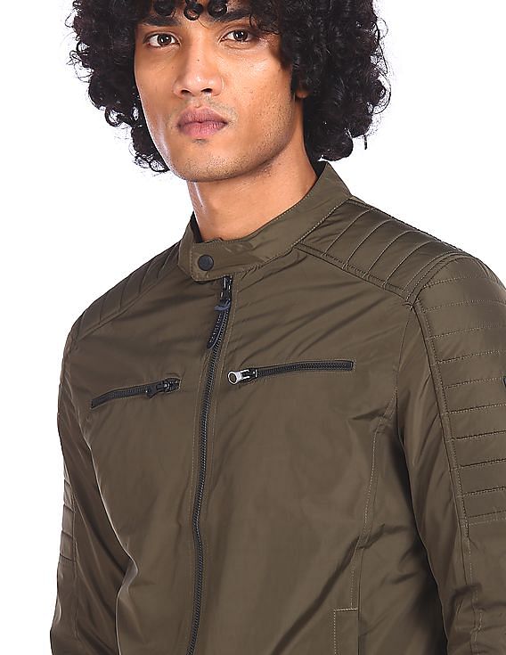 U.S. Polo Assn. Mandarin Collar Solid Jacket