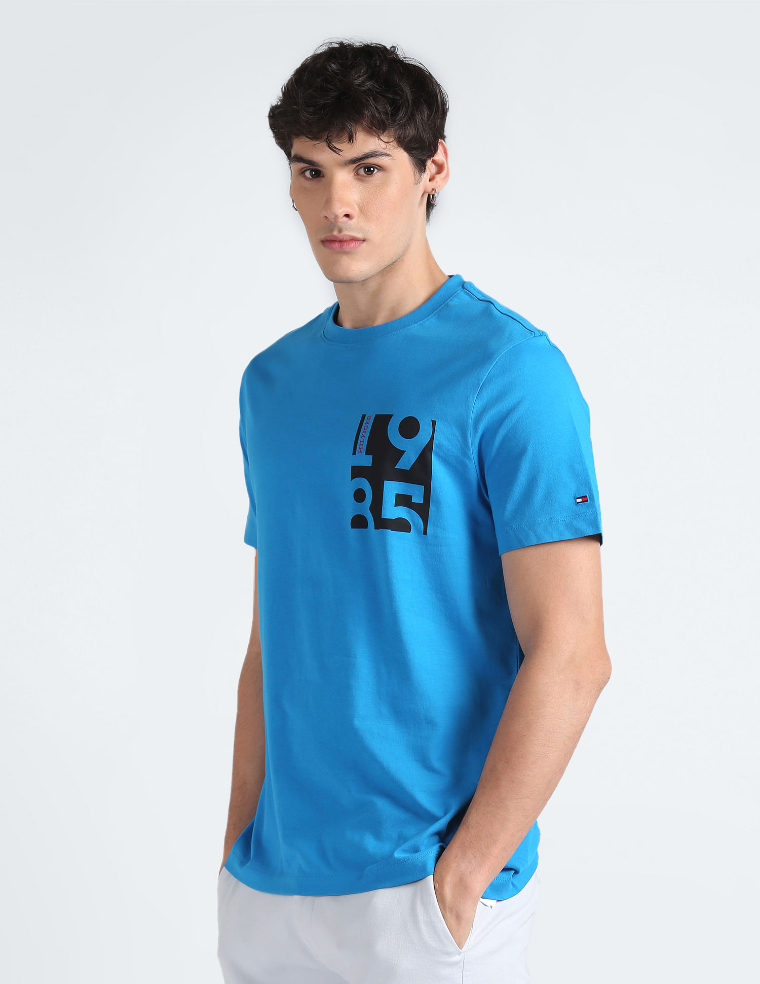 Tommy Hilfiger Chest Print Transitional Cotton T-Shirt