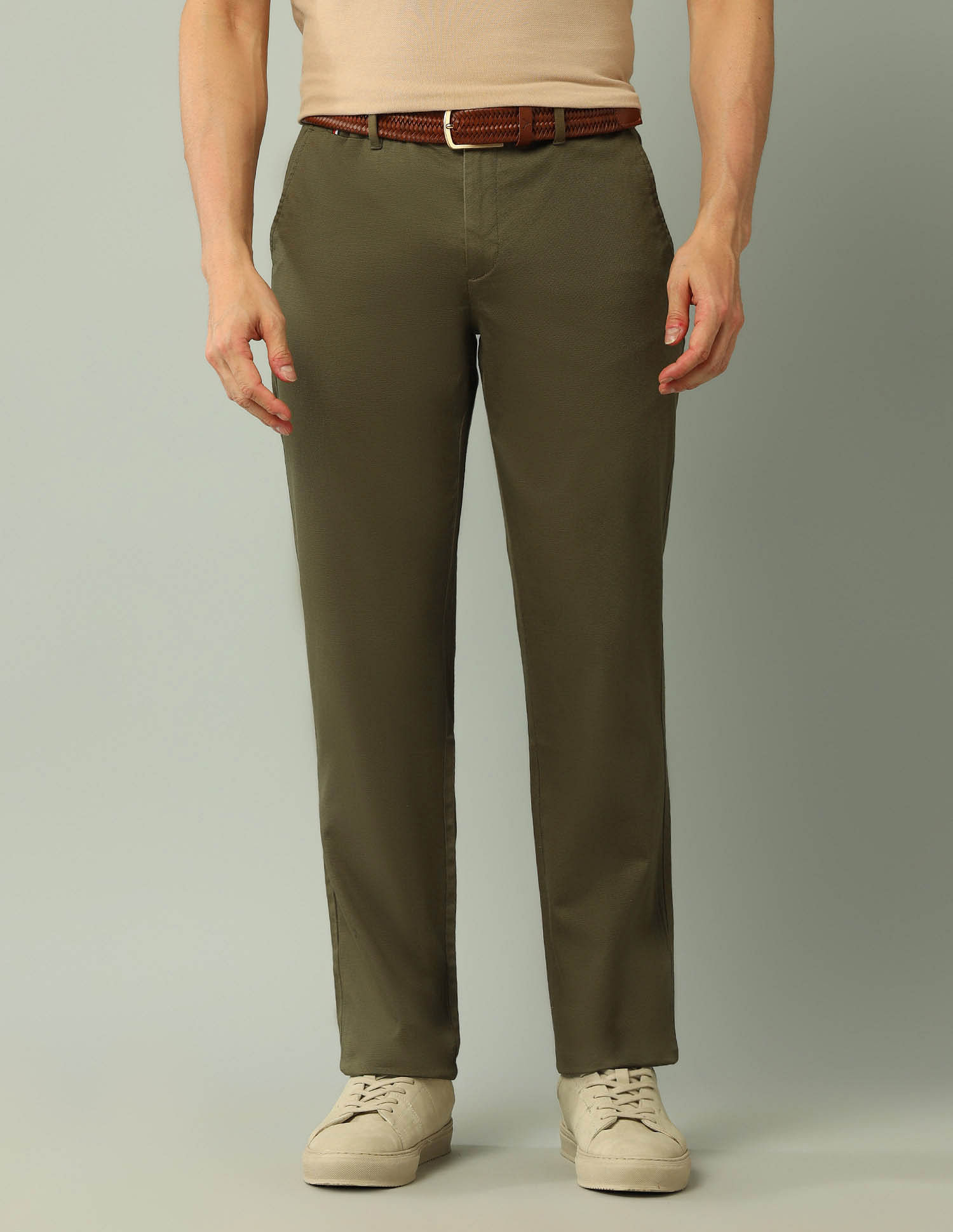 Arrow Sport Mid Rise Regular Fit Trousers