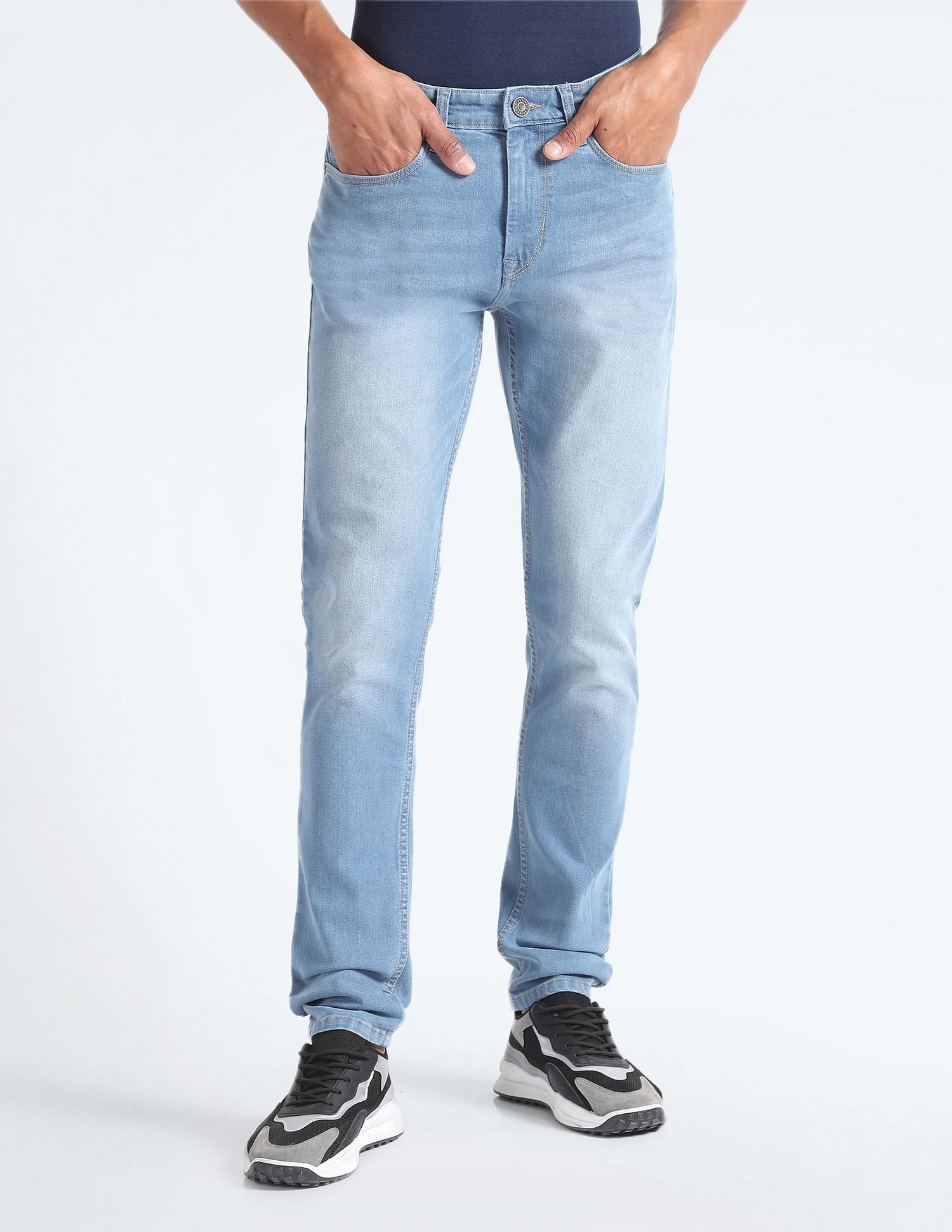 Flying Machine Stone Wash Mid Rise Jeans